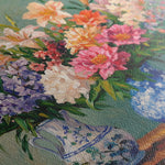 Floral 1380 Canvas Art 16" x 16" / 40 x 40 cm / Black