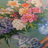 Floral 1380 Canvas Art 16" x 16" / 40 x 40 cm / Black
