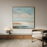 Abstract 1381 Canvas Art 16" x 16" / 40 x 40 cm / Black