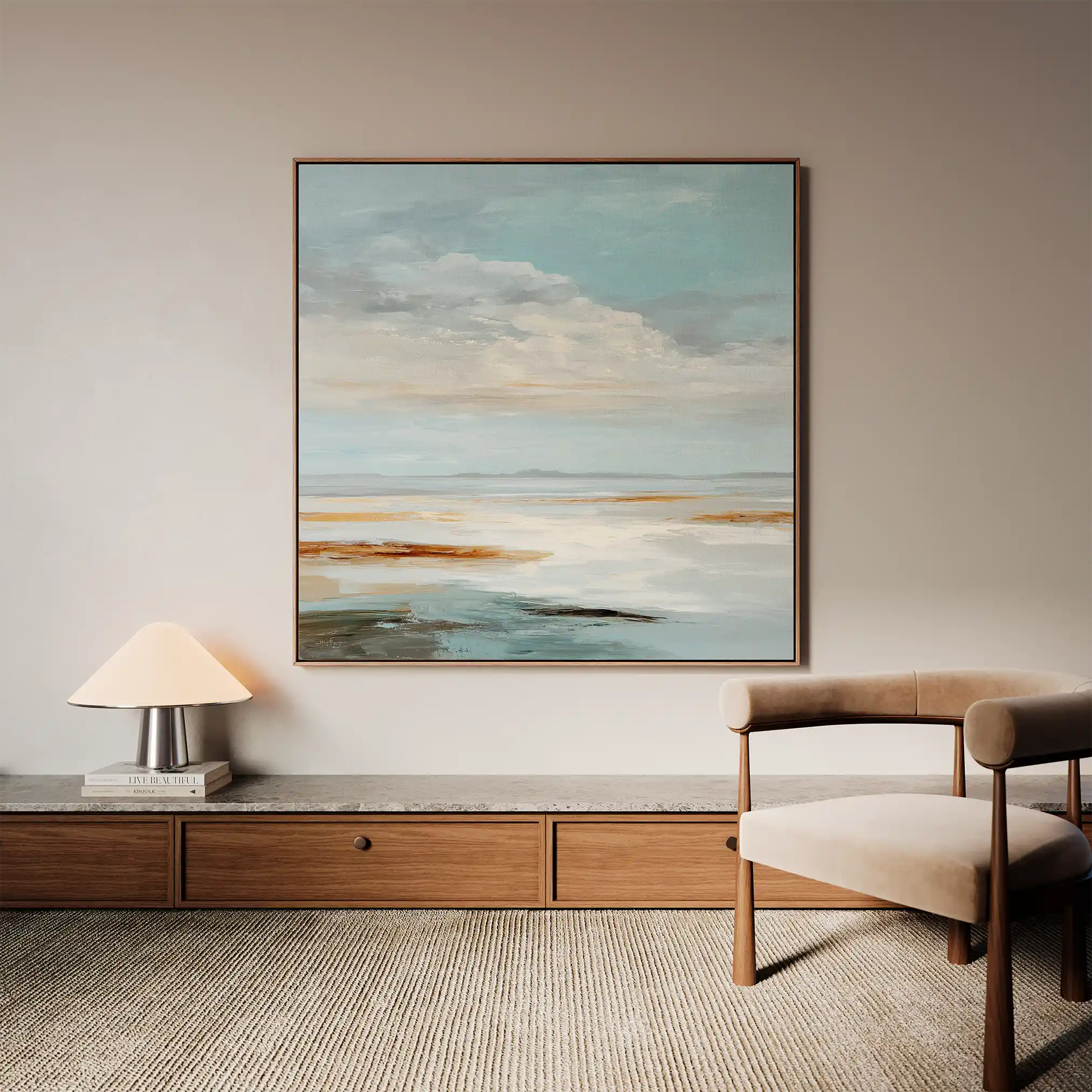 Abstract 1381 Canvas Art 60 x 60 cm / Black
