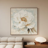 Floral 1381 Canvas Art 16" x 16" / 40 x 40 cm / Black