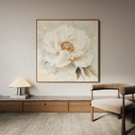 Floral 1381 Canvas Art 16" x 16" / 40 x 40 cm / Black