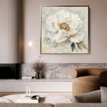 Floral 1381 Canvas Art 16" x 16" / 40 x 40 cm / Black