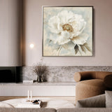 Floral 1381 Canvas Art 16" x 16" / 40 x 40 cm / Black