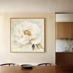 Floral 1381 Canvas Art 60 x 60 cm / Black