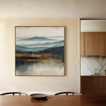 Abstract 1382 Canvas Art 16" x 16" / 40 x 40 cm / Black