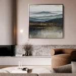 Abstract 1382 Canvas Art 16" x 16" / 40 x 40 cm / Black