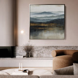 Abstract 1382 Canvas Art 16" x 16" / 40 x 40 cm / Black