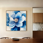Floral 1382 Canvas Art 16" x 16" / 40 x 40 cm / Black