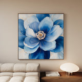 Floral 1382 Canvas Art 16" x 16" / 40 x 40 cm / Black