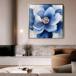 Floral 1382 Canvas Art 16" x 16" / 40 x 40 cm / Black