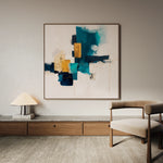 Abstract 1383 Canvas Art 16" x 16" / 40 x 40 cm / Black