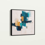 Abstract 1383 Canvas Art 16" x 16" / 40 x 40 cm / Black