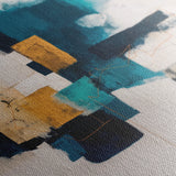 Abstract 1383 Canvas Art 16" x 16" / 40 x 40 cm / Black
