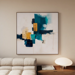Abstract 1383 Canvas Art 60 x 60 cm / Black