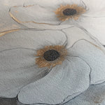 Floral 1383 Canvas Art 16" x 16" / 40 x 40 cm / Black
