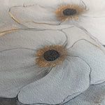 Floral 1383 Canvas Art 60 x 60 cm / Black