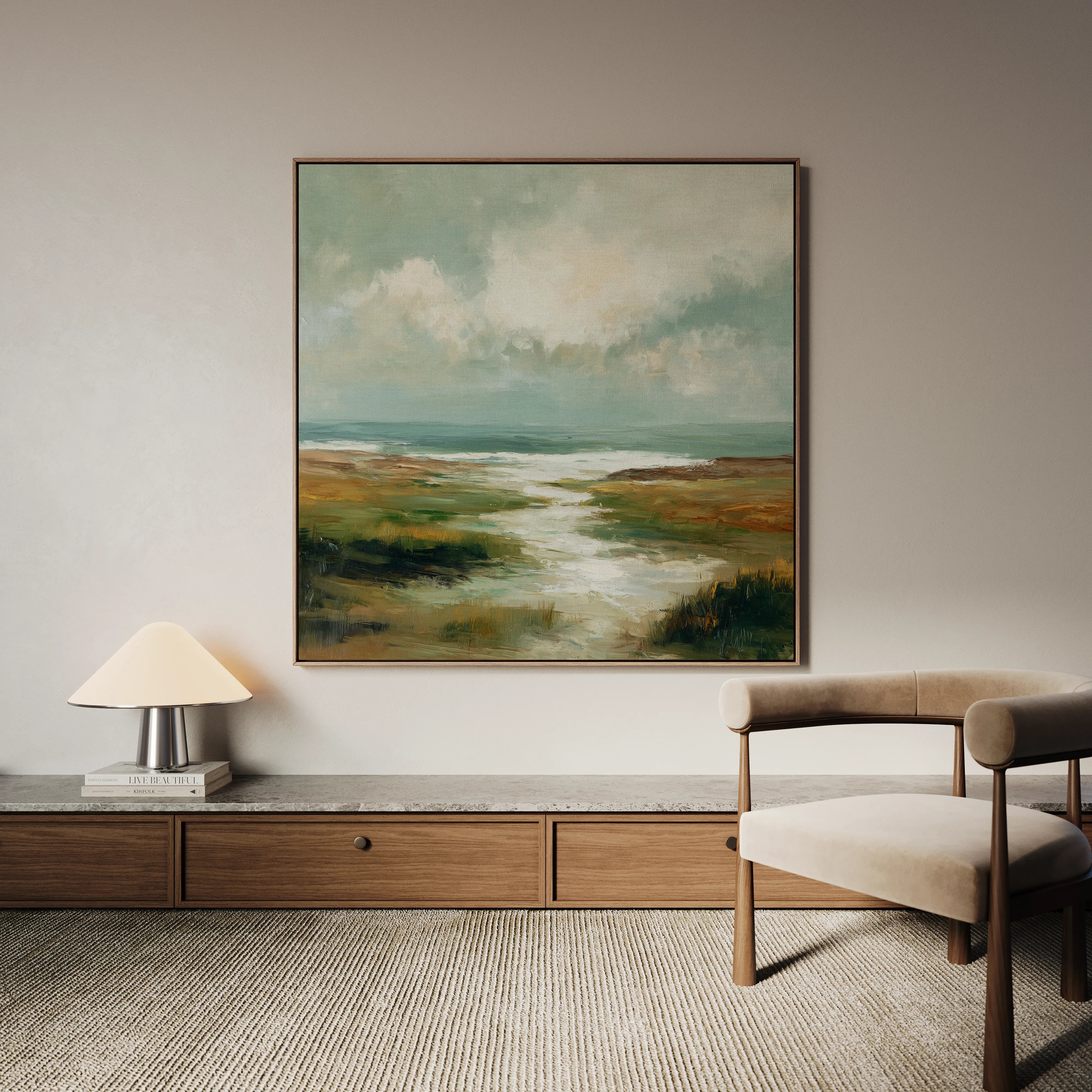 Abstract 1384 Canvas Art 16" x 16" / 40 x 40 cm / Black
