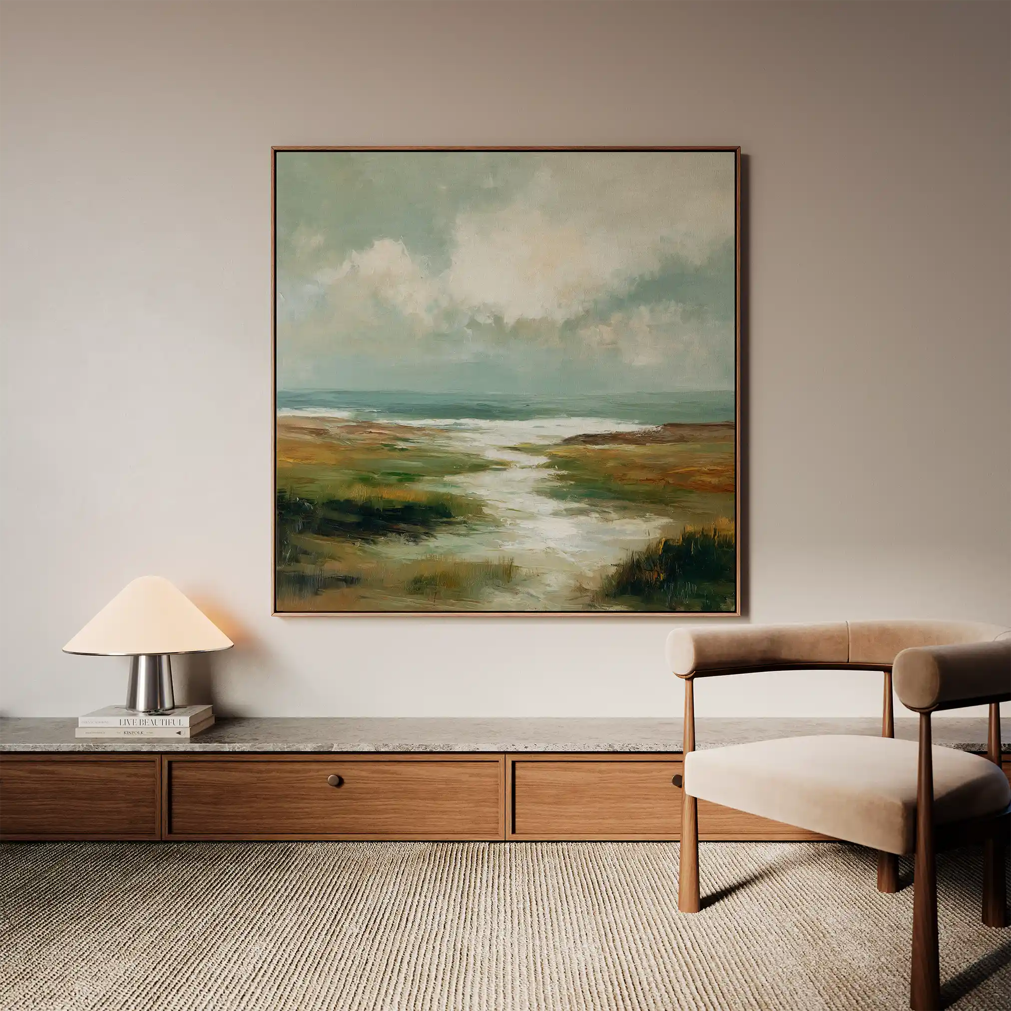 Abstract 1384 Canvas Art 60 x 60 cm / Black
