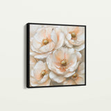 Floral 1384 Canvas Art 16" x 16" / 40 x 40 cm / Black