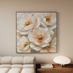 Floral 1384 Canvas Art 60 x 60 cm / Black
