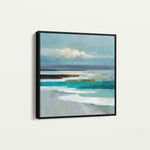 Abstract 1385 Canvas Art 16" x 16" / 40 x 40 cm / Black