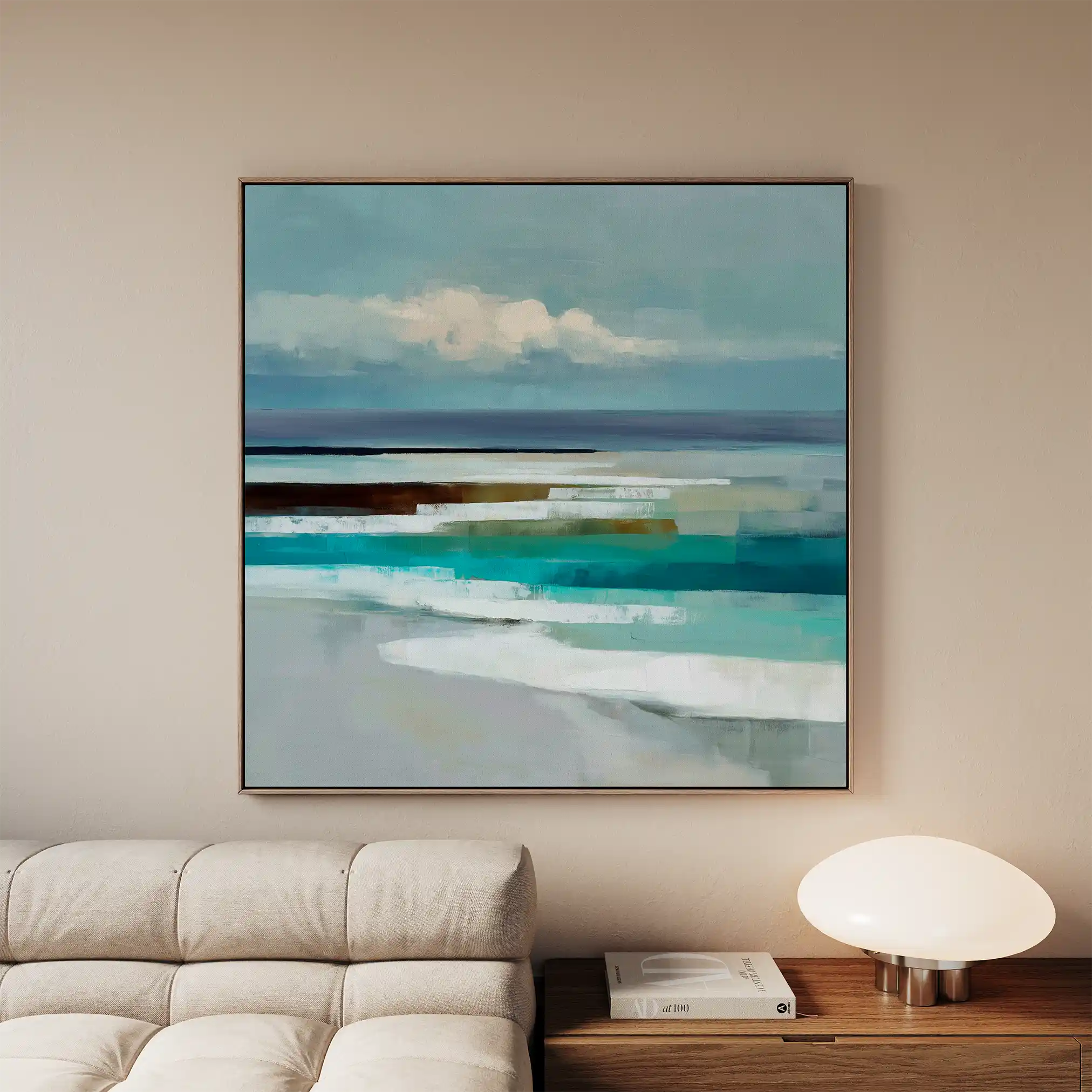Abstract 1385 Canvas Art 60 x 60 cm / Black