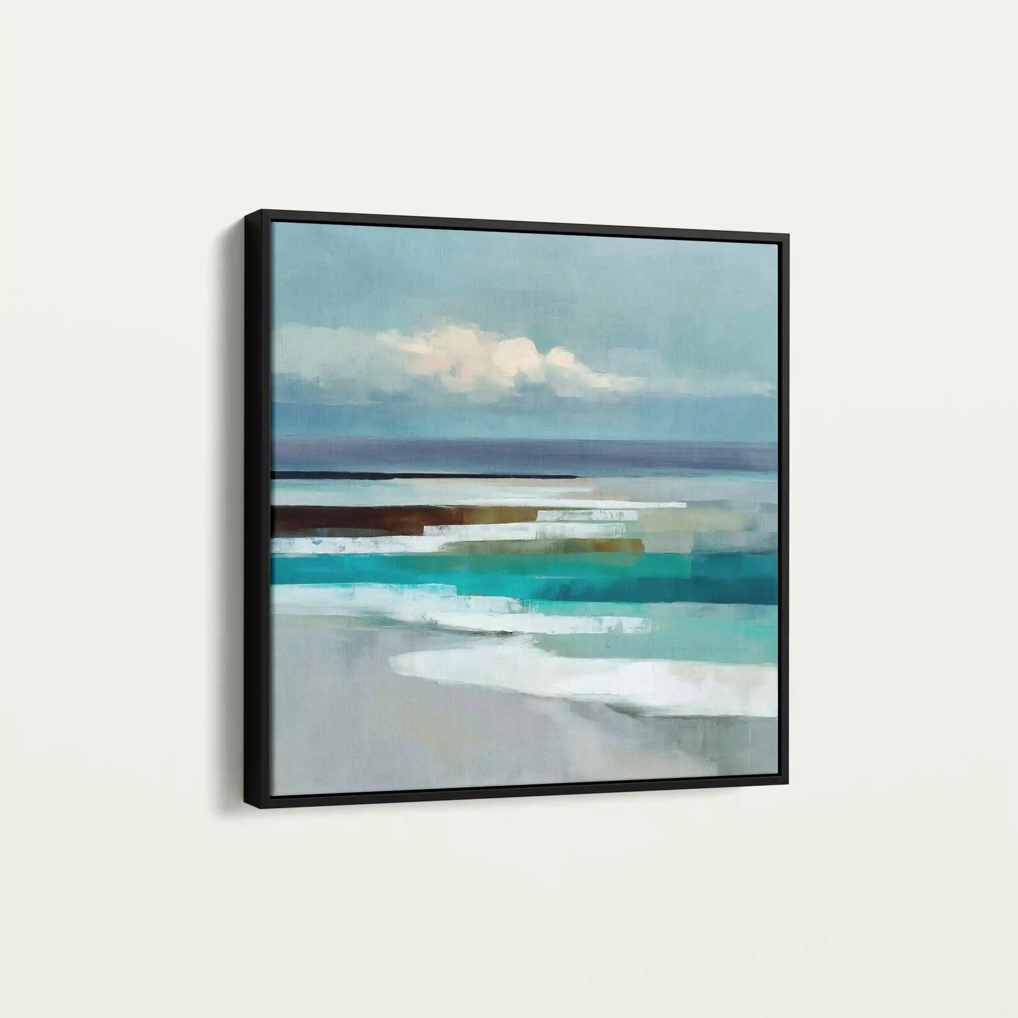 Abstract 1385 Canvas Art 60 x 60 cm / Black