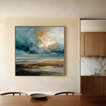 Abstract 1386 Canvas Art 16" x 16" / 40 x 40 cm / Black