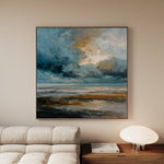 Abstract 1386 Canvas Art 16" x 16" / 40 x 40 cm / Black