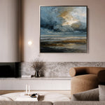 Abstract 1386 Canvas Art 16" x 16" / 40 x 40 cm / Black
