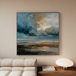 Abstract 1386 Canvas Art 60 x 60 cm / Black