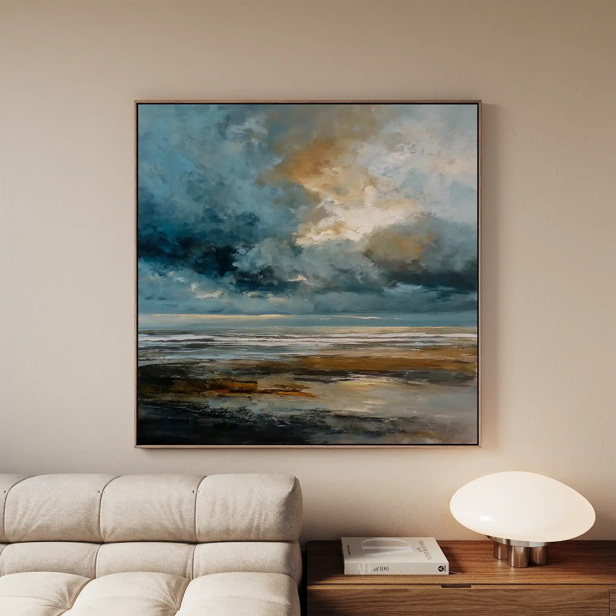 Abstract 1386 Canvas Art 60 x 60 cm / Black