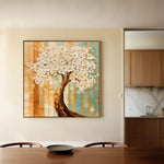 Floral 1386 Canvas Art 16" x 16" / 40 x 40 cm / Black