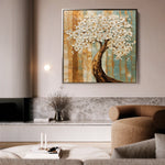 Floral 1386 Canvas Art 16" x 16" / 40 x 40 cm / Black