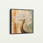 Floral 1386 Canvas Art 16" x 16" / 40 x 40 cm / Black