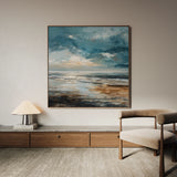 Abstract 1387 Canvas Art 16" x 16" / 40 x 40 cm / Black