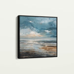 Abstract 1387 Canvas Art 16" x 16" / 40 x 40 cm / Black