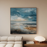 Abstract 1387 Canvas Art 60 x 60 cm / Black