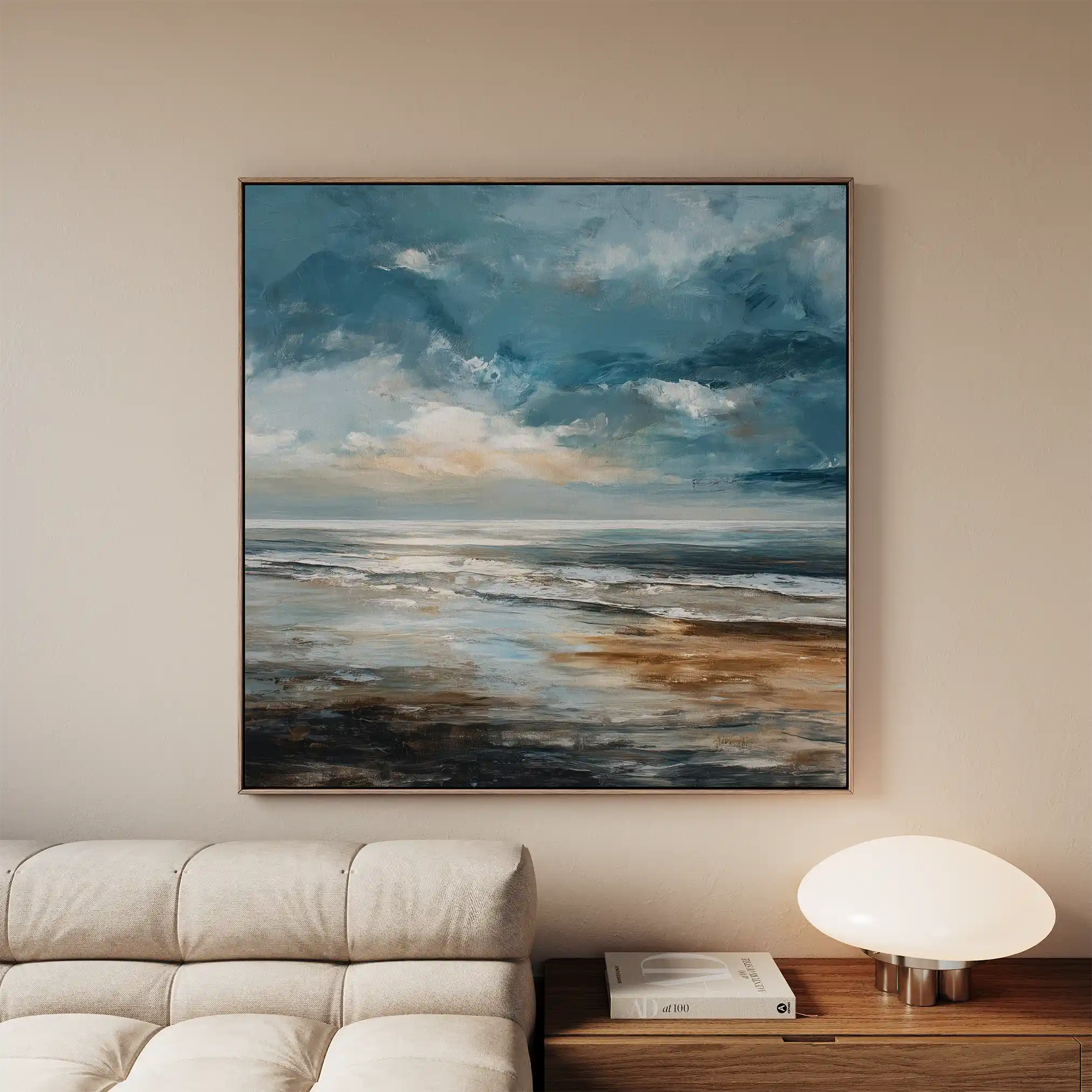Abstract 1387 Canvas Art 60 x 60 cm / Black