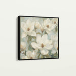 Floral 1387 Canvas Art 16" x 16" / 40 x 40 cm / Black