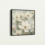 Floral 1387 Canvas Art 16" x 16" / 40 x 40 cm / Black