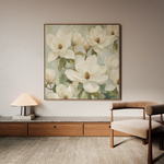 Floral 1387 Canvas Art 60 x 60 cm / Black