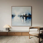 Abstract 1388 Canvas Art 16" x 16" / 40 x 40 cm / Black