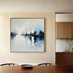Abstract 1388 Canvas Art 16" x 16" / 40 x 40 cm / Black