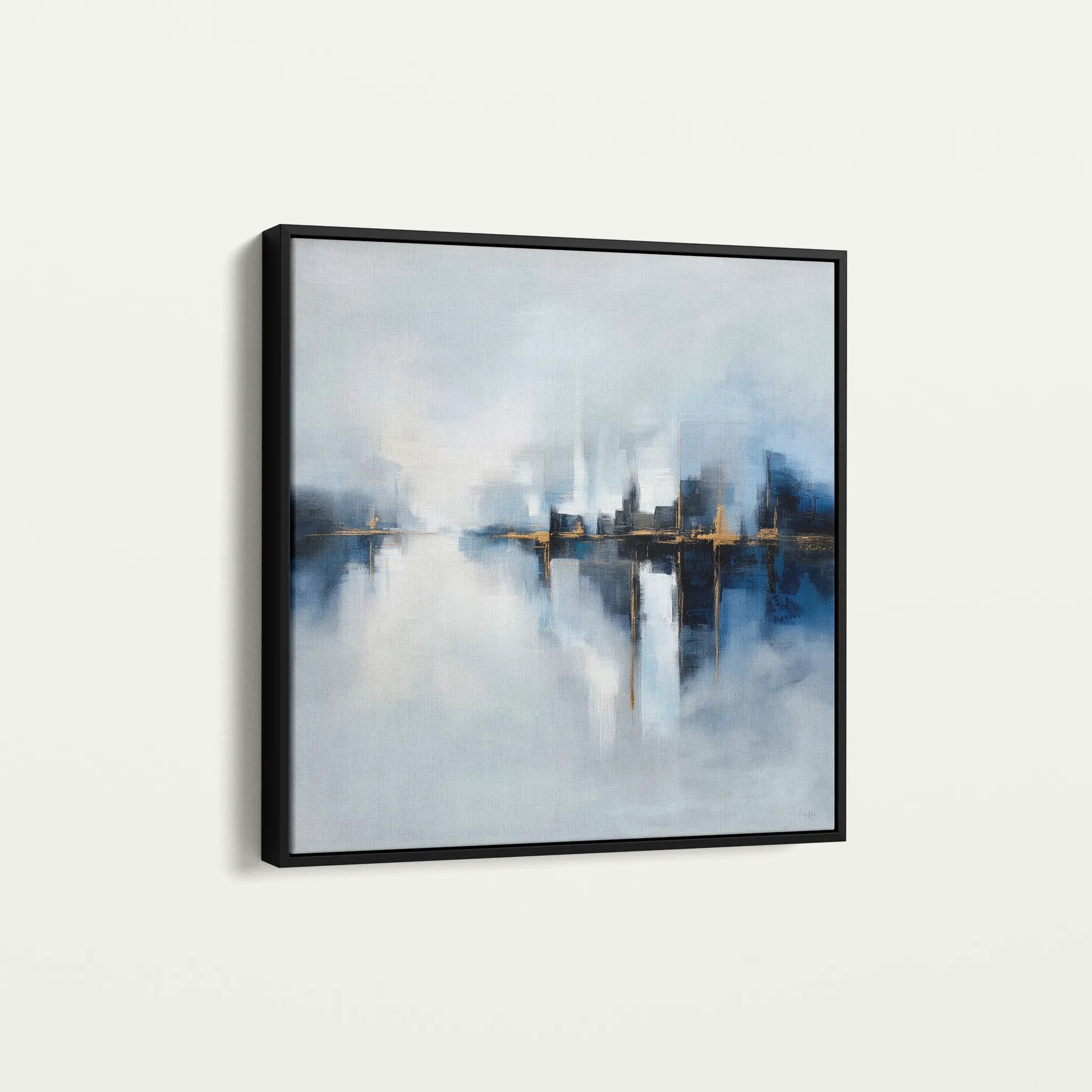 Abstract 1388 Canvas Art 16" x 16" / 40 x 40 cm / Black