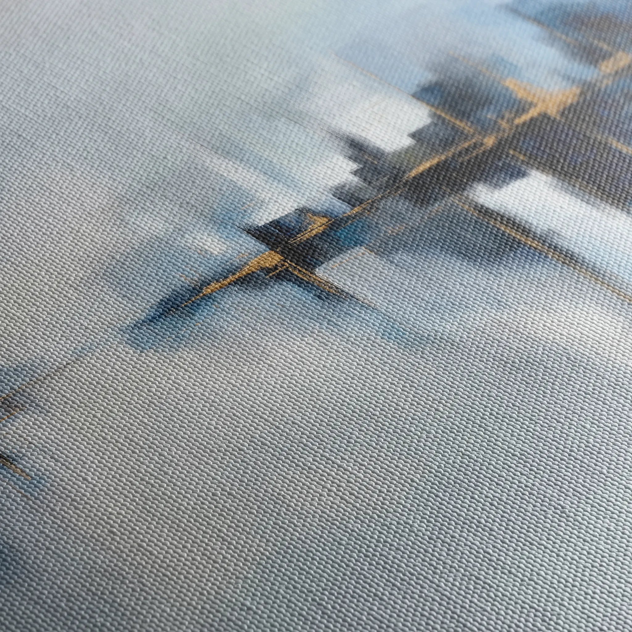 Abstract 1388 Canvas Art 16" x 16" / 40 x 40 cm / Black