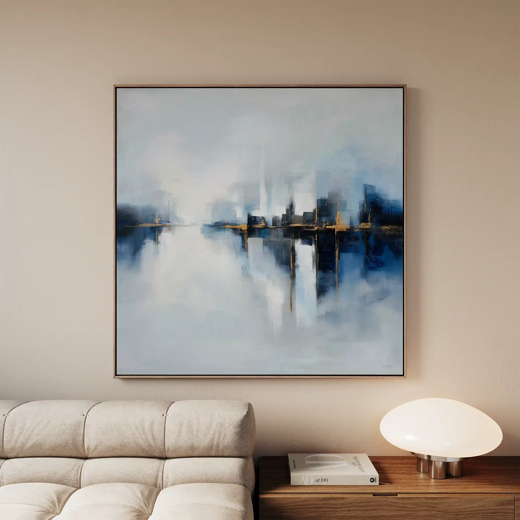 Abstract 1388 Canvas Art 60 x 60 cm / Black