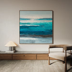 Abstract 1389 Canvas Art 16" x 16" / 40 x 40 cm / Black