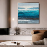 Abstract 1389 Canvas Art 16" x 16" / 40 x 40 cm / Black